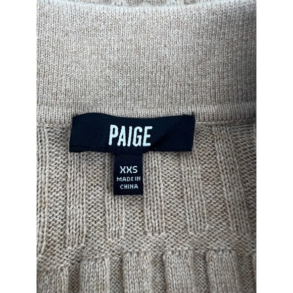 Paige Dune Collared Merino Wool Polo Shirt in Camel - Picture 8 of 11